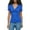 Blue, variant on Womens Twisted V-Neck Pullover Top