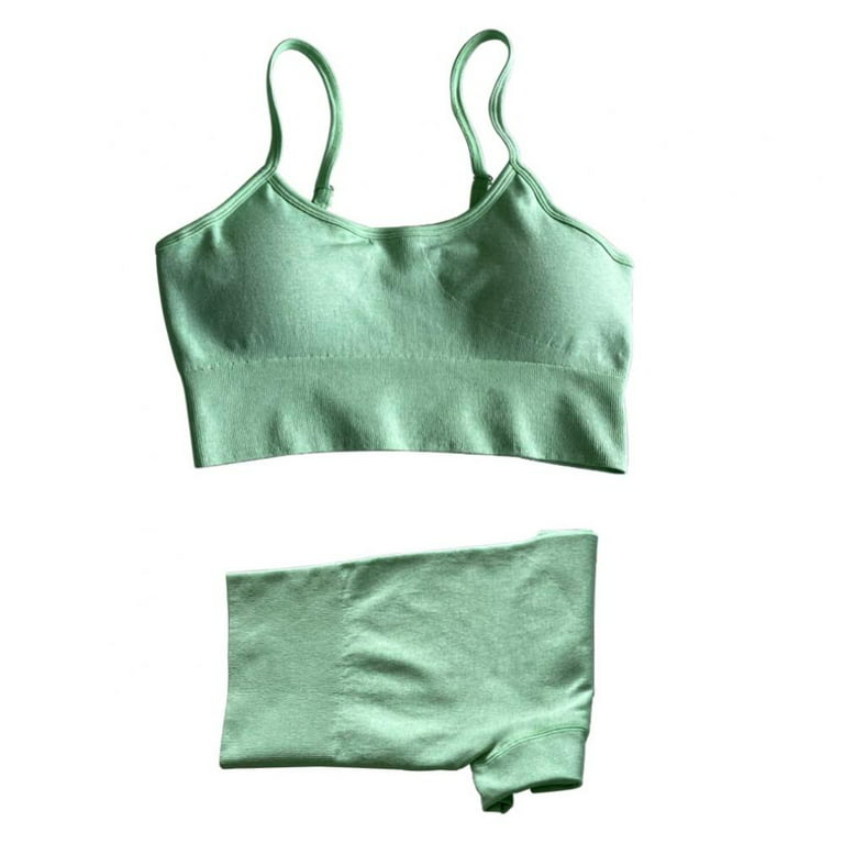Women Sports Bra + Shorts Sets Quick-dry Yoga Running Fitness Bra and  Breathable Shorts Suits 