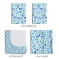 thumbnail image 4 of Elite Home Microfiber Coastal Bed Sheet Set, Queen, Clearwater Aqua, 4 of 5