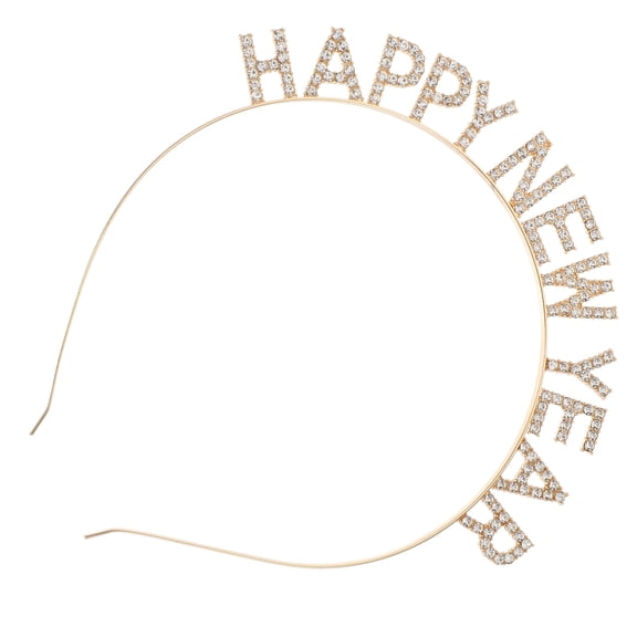 GAXIRE 1Pc New Year Hair Accessory Headband Golden Alloy Hair Decor for Party