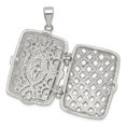 thumbnail image 5 of FJC Finejewelers Sterling Silver Cubic Zirconia Oval Design Square Locket Pendant Necklace - Chain Included, 5 of 5