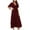 Burgundy, variant on IROINNID Wedding Guest Dresses for Women Evening Night Party Dress Summer Short-sleeved V-neck High-waistband Bohemian Long Short-sleeved Dress Trendy Formal Dress,Blue
