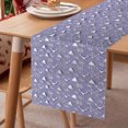 thumbnail image 6 of SLYNSHome Christmas Table Runner,Blue Gold Snowflake Reindeer Table Flag, Elegant Nylon Yarn Holiday Table Decor For Party Dining Gathering Home Festive Decoration, 6 of 6