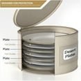 thumbnail image 4 of Sorbus Sturdy China Dinnerware Storage Set - Hard Shell Holder for Round Plates & Cups - 5 Piece Set, 12 Servings (Beige), 4 of 6