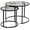 Black&Gray, variant on Nesting Coffee Table Set of 2, Small Round Glass Nesting Tables for Living Room Bedroom, Accent Tea Table with Metal Frame Modern Industrial Simple