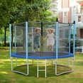 thumbnail image 4 of Goplus 8FT Trampoline Spring Cover with Split Design Waterproof Surface EPE Foam Padding Blue, 4 of 10