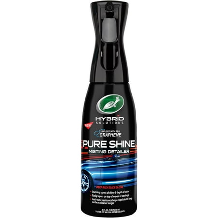 Turtle Wax Hybrid Solutions Pure Shine Detailer Misting Spray, Graphene Infused for Ultimate Shine, Water Beading, Safe on All Exterior Surfaces, 20 oz. (Pack of 1)
