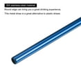 thumbnail image 3 of Unique Bargains Reusable Metal Straws 2Pcs, Stainless Steel Straight Drinking Straw 10.5' Long for Milk Shake Juice  Blue, 3 of 5