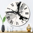 thumbnail image 1 of Designart "Neutral Abstract Expression IV" Abstract Shapes Oversized Wall Clock, 1 of 6