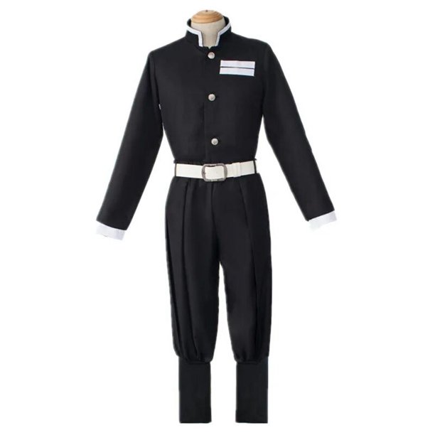 Anime Demon Slayers Kimetsu No Yaiba Cosplay disfraz Top chaqueta pantalones equipo negro uniforme Unisex ropa de Halloween