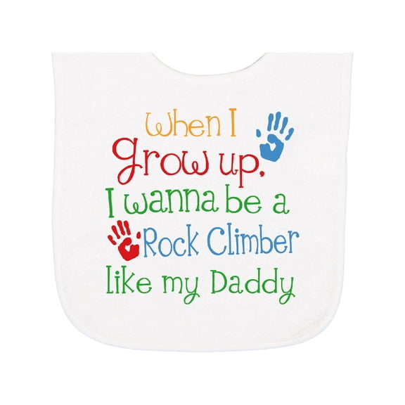Inktastic Rock Climber Like Daddy Baby Terry Cloth Bib