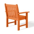 thumbnail image 6 of WestinTrends Malibu Outdoor Patio HDPE Adirondack Dining Arm Chair, Orange, 6 of 10