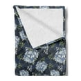 thumbnail image 2 of Floral Soft Flannel Fleece Throw Blanket, Shabby Form Classic Peony Petal Blossom Beauty Feminine Vintage Motif, Cozy Plush for Indoor and Outdoor Use, 50" x 60", Pistachio Green Blue, by Ambesonne, 2 of 5