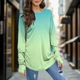 thumbnail image 1 of MKLEKYY Chemises Noires pour Femmes Haut à Manches Longues Col Rond Mode Basique T-Shirt Imprimé Tunique Thumbhole, 1 of 4