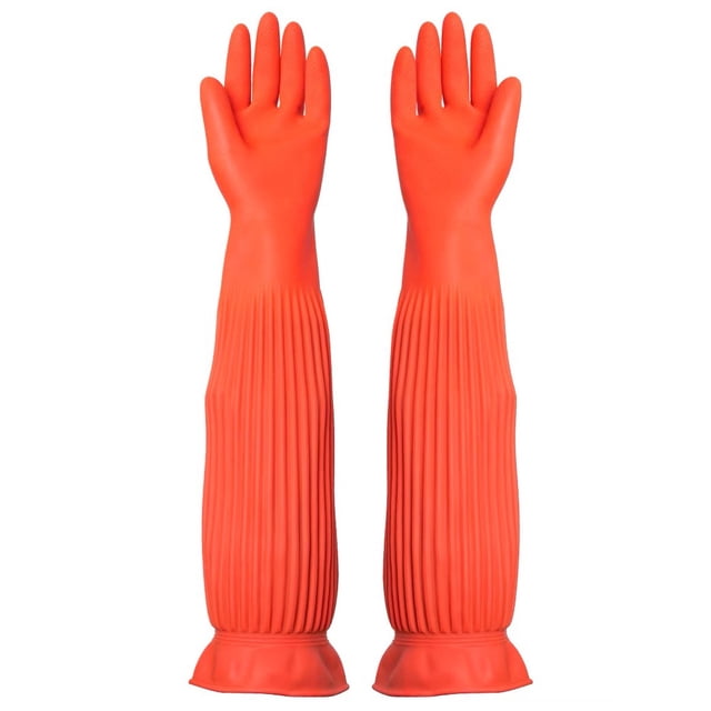 Billuyoard Cómodo de llevar, guante para lavavajillas de cocina, aplicación amplia y transpirabilidad antideslizante Suministros de limpieza para el hogar rojo 2