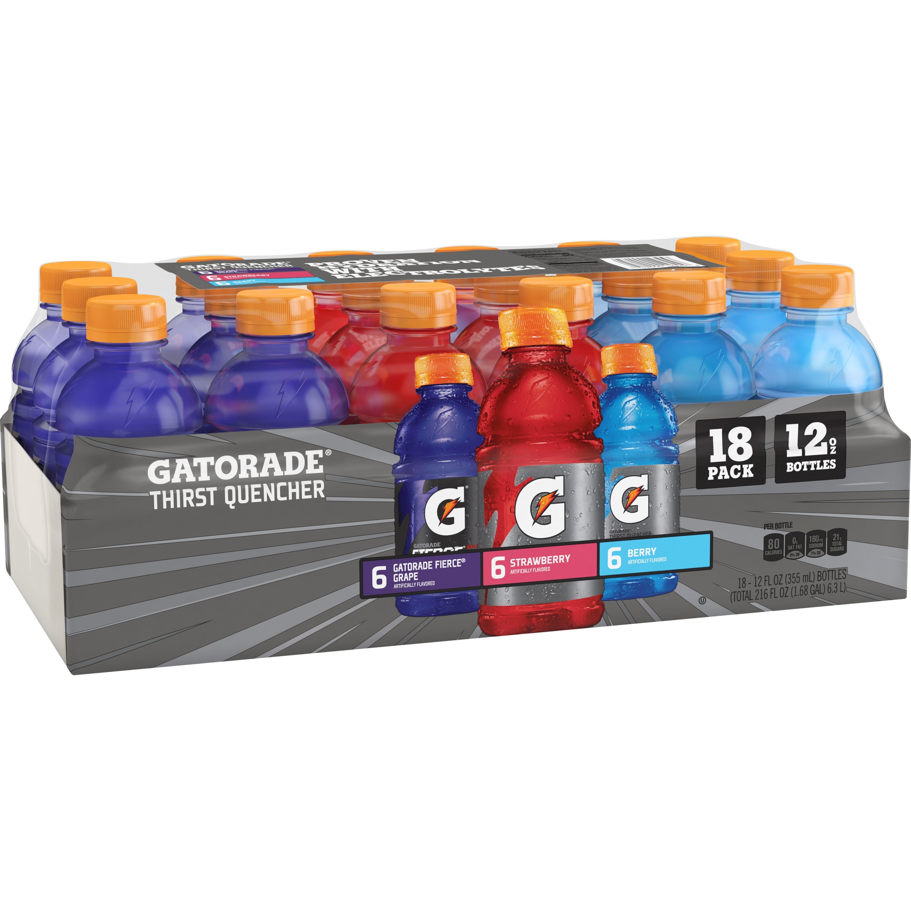 (18 Bottles) Gatorade Thirst Quencher Sports Drink, Variety Pack, 12 fl