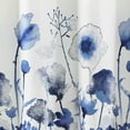 thumbnail image 5 of Lush Decor, Navy Zuri Flora Shower Curtain-Fabric Watercolor Floral Print Design, x 72, 72" x 72, 5 of 6