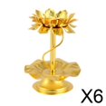 thumbnail image 1 of 6 Portavelas Decorativos De Loto De 4 Pulgadas Para Interior Y Exterior, 1 of 7