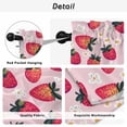 thumbnail image 5 of Strawberry Kitchen Curtains, Pink Spring Summer Rustic Floral Fruit Light Filtering Window Curtain Panels, 2Pcs Rod Pocket Window Treatments Set for Study Room Bathroom Bedroom 52x54 Inches, 5 of 9