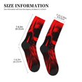 thumbnail image 3 of Xecao The Red Head Skull Print Crew Socks for Men and Women, Men's Soft Moisture-wicking Sock, 3 of 7