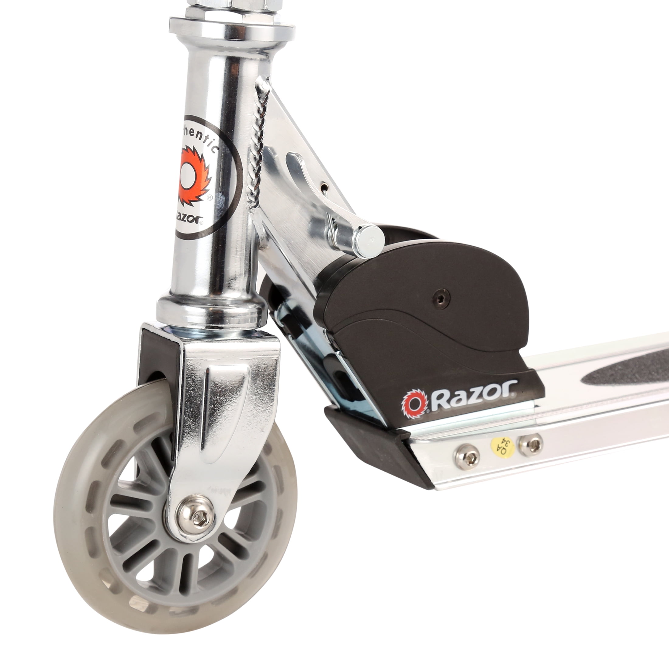 Razor A Kick Scooter for Kids - Clear, Lightweight, Foldable, Aluminum Frame, for Child Ages 5+.