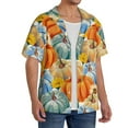 thumbnail image 4 of Disketp Men's Hawaiian Pumpkins Sunflowers Print Shirts Button Down Holiday Beach Shirts-Small, 4 of 7