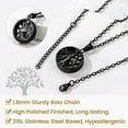 thumbnail image 5 of KeyStyle Urn Necklaces for Ashes Stainless Steel Pendant Necklaces for Women Memorial Jewelry for Ashes Holder Tree of Life Necklace, 5 of 9