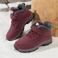 thumbnail image 7 of Women's Waterproof Warm Hook and Loop Platform Snow Boots Comfort Fur Lined Orthopedic Lightweight Non Slip Booties for Winter Ski Outdoor Hiking (Wine,37), 7 of 7
