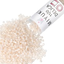 Miyuki Delica Seed Beads – Size 11/0 (1.6 mm), DB1530, Opq Bisque White, 7.2 g, Approx. 1440 Beads