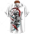 thumbnail image 2 of Nuevas camisas japonesas para hombres, camisas hawaianas, ropa de samurái fantasma en 3D, camisetas de manga corta, ropa de calle Harajuku, ropa de verano para hombre, 2 of 5