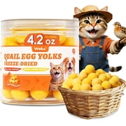 Wellix Freeze-Dried Treats for Dogs and Cats - Quail Eggs Flavor Healthy Cat Treats 4.2oz, High-Protein Freeze Dried Cat Treats for Skin&Coat Health - Delicious Training Snacks for Pets