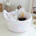thumbnail image 4 of Dengjunhu Cotton Rope Basket with Cat Ears, Little Storage Baskets Sock Basket Pet Toy Basket Rope Baskets with Handles Mini Storage Bins, 4 of 7