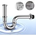 thumbnail image 1 of Juego de drenaje de lavabo universal de lavabo de sifón para acortar tuberías de calidad, sello de goma de sifón para lavabo + drenaje con conexión a la pared Feliz Sencillez, 1 of 5