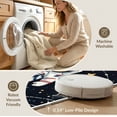 thumbnail image 5 of ODIKA 9'x12' Washable Area Rug Low Pile, Flatwoven, Playroom Ship Astronaut Galaxy Chart Science Theme Classroom for Great Room, Indoor Concept, Large Living, 5 of 7