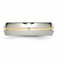 thumbnail image 4 of Titanium Yellow IP-plated Grooved 6mm Polished Band, 4 of 11
