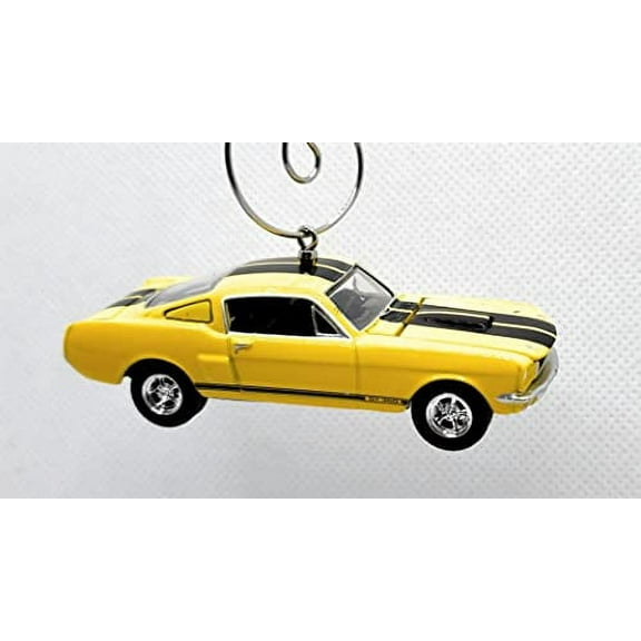 Christmas Ornament for 1966 Shelby GT350 Yellow Black Stripe