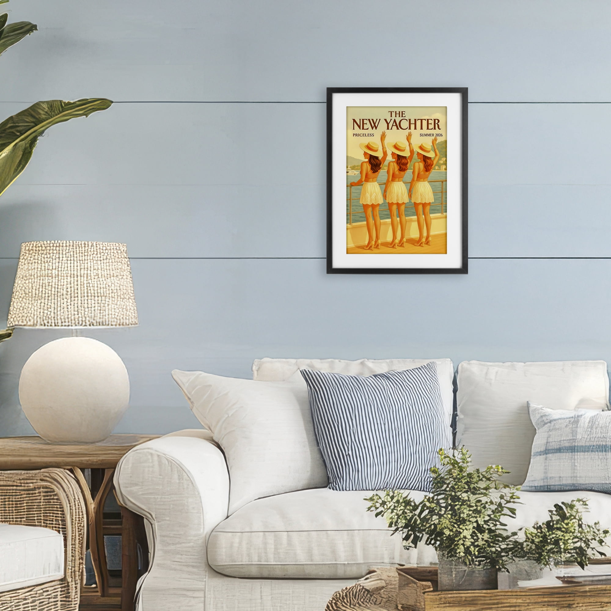 Stupell Industries Magazine Parody Fashion Trio Black Framed Print Under Glass, design by Grotto Studios