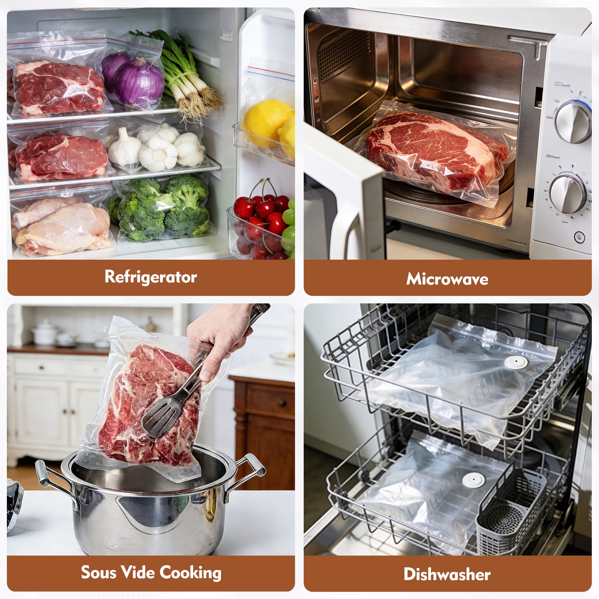 ORMEO HOME Compact Vacuum Sealer for Food, Powerful Handheld Vacuum Sealer Machine, Seal Meal Saver Portable Food Sealer (Vacuum Sealer Machine & 30 Reusable Vacuum Bags)