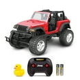 thumbnail image 1 of Motor Dayz Camion Jeep Wrangler télécommandé à l'échelle 1:10 , Rouge, 1 of 7