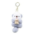 thumbnail image 2 of Cute Otters Themed Plush Keychain Charm, Soft Plush Material with High-Quality Metal Keyring, Perfect for Bag Keys Decoration Gift for Otters Lovers, 2 of 6