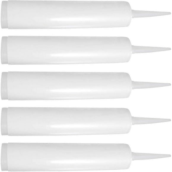 5Pcs Empty Silicone Sealant Tube Refillable Refillable Caulking Sealant Tubes For Kitchen Industry Home Improvement Construction Tool