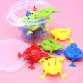 thumbnail image 1 of Juego de 12 ranas saltarinas de plástico para apretar con los dedos, juguete infantil (color aleatorio), 1 of 5
