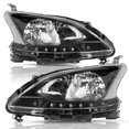 thumbnail image 1 of Pour Nissan Sentra 2013-2015 4DR Halogène Noir Assemblage de Phares L+R, 1 of 7