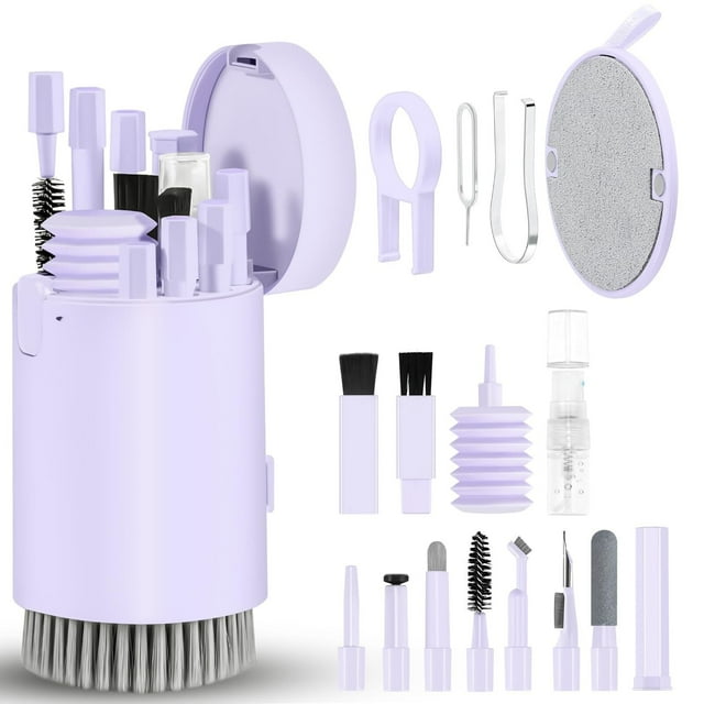 WANGQI Laptop Phone Screen Cleaner Kit, Computer Keyboard Brush Cleaning Spray,20-in-1 Electronic Device Clean Tool for Camera Earbud Car Screens