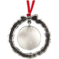 thumbnail image 3 of Coin Wreath Silvertone Pewter Ornament | JFK Presidential Seal Half Dollar Selectively Layered in Gold | Certificate of Authenticity, 3 of 6