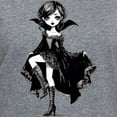 thumbnail image 3 of CafePress - Vampire Girl T Shirt - Women's V-Neck Dark T-Shirt, 3 of 4