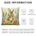 thumbnail image 5 of Creowell Happy Easter Pillow Covers , Spring Rabbits Flower Decorative Farmhouse Spring Flower Throw Pillowcases for Home Sofa Couch Decoration，Multi-Size, 5 of 5