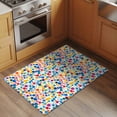 thumbnail image 3 of 2x3 Door Mat Rug, Colorful Polka Dot Non-Skid Rubber Backing Large Rectangle Rugs - Living Room Bedroom Home Office, Rainbow Polka Dots Watercolor Indoor Floor Mat Carpets Washable Rug, 3 of 9