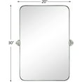 thumbnail image 6 of TEHOME Aura  Brushed Nickel Bathroom Mirror, 20x30 inches, Stainless Steel framed, Pivoting Rectangle, 6 of 6