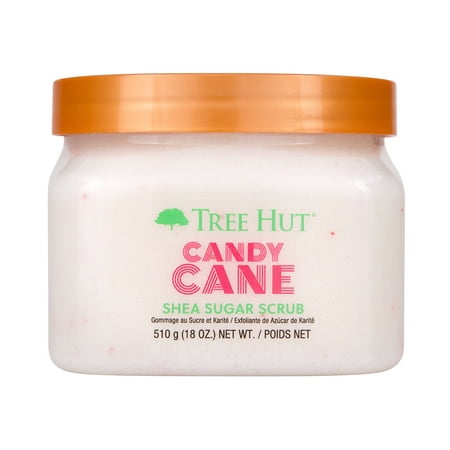 Tree Hut Candy Cane Shea Sugar Exfoliating & Hydrating Body Scrub  18 oz.